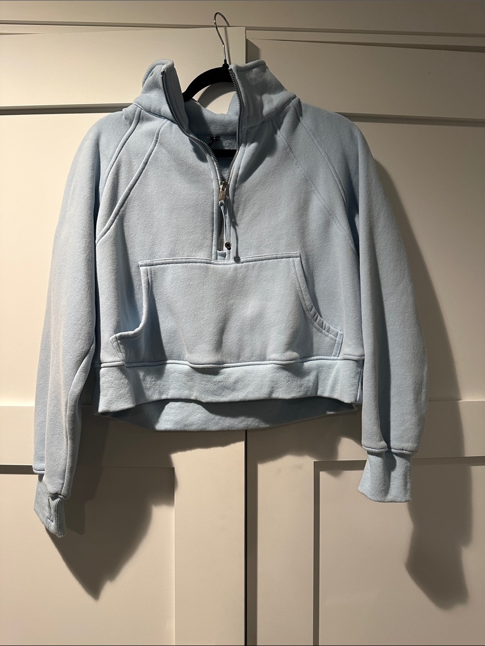 Light Blue Half-Zip Fleece Pullover